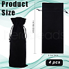 Beebeecraft 4Pcs Velvet Wine Bottle Packing Pouches ABAG-BBC0001-13D-2