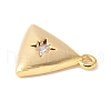 Brass Micro Pave Clear Cubic Zirconia Pendants KK-U064-08G-2
