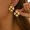 Stainless Steel Flower Stud Earrings GP4061-1