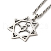 Heptagram Star Pendant Necklaces NJEW-C044-05P-1