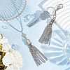 Unicraftale 2Pcs Alloy Keychain Tassel Chain Pendant Decoration HJEW-UN0001-23-2