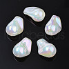 Rainbow Iridescent Plating Acrylic Beads PACR-S221-007-1