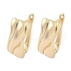Rectangle Brass Hoop Earrings EJEW-D320-21G-4