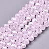 Electroplate Glass Beads Strands EGLA-A034-J4mm-A09-1