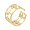 304 Stainless Steel Open Cuff Rings for Women RJEW-C084-03E-G-1
