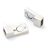 Tarnish Resistant 316 Surgical Stainless Steel Magnetic Clasps with Glue-in Ends STAS-G241-17P-3