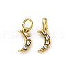 304 Stainless Steel Rhinestone Pendants STAS-E550-20G-1