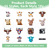 DICOSMETIC 15Pcs 15 Styles Silicone Focal Beads SIL-DC0001-61-2