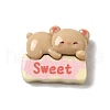 Opaque Resin Cartoon Bear Cabochons RESI-G082-01A-1