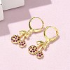 Brass Micro Pave Clear Cubic Zirconia Stud Earrings EJEW-P303-06G-1