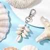 Natural Cowrie Shell Pendant Decorations HJEW-JM03096-02-1