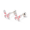 Butterfly 925 Sterling Silver Stud Earrings for Girl Women EJEW-I259-05S-1