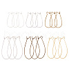 Brass Hoop Earrings Findings Kidney Ear Wires KK-TA0007-10-18