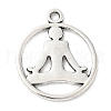 Tibetan Style Alloy Pendants TIBEP-R304-033AS-LF-1