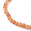 3mm Natural Garnet Beads Stretch Bracelet for Girl Women BJEW-JB07284-01-4