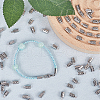 SOFPLATE 300Pcs 304 Stainless Steel Folding Crimp Ends STAS-SP0001-77-4