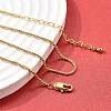 1MM Brass Box Chain Necklaces NJEW-C086-01G-2