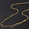 Brass Singapore Chains Necklaces for Women NJEW-D302-38G-3
