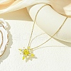 Glass Seed Beads Beaded Star Pendant Necklaces NJEW-MZ00088-04-1