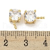 Brass with Cubic Zirconia Peg Bails KK-Q820-01G-3