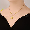 Stainless Steel Rose Flower Pendant Necklaces for Women WN8082-2-1