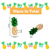 SUPERFINDINGS 30Pcs Light Gold Plated Alloy Enamel Pendants ENAM-FH0001-68-2