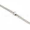Tarnish Resistant 304 Stainless Steel Curb Chain/Twisted Chain Necklace Making STAS-A028-N109P-3