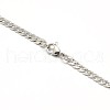 304 Stainless Steel Curb Chain/Twisted Chain Necklace Making STAS-A028-N109P-3