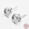 925 Sterling Silver Stud Earring Findings STER-F032-06S-3
