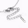 Non-Tarnish 304 Stainless Steel Cable Chains Pendant Necklaces NJEW-F267-15P-3