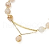 Natural Citrine Round Beaded Bracelets BJEW-JB11925-02-3