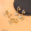 3 Pairs 304 Stainless Steel Butterfly Stud Earring Sets TZ7718-2-2