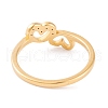 304 Stainless Steel with Rhinestone Heart Finger Ring for Women RJEW-C086-11-G-3