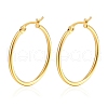 304 Stainless Steel Hoop Earrings PW-WG89744-14-1