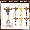 12Pcs 3 Colors Alloy Coffee Tea Spoon & Bee Pendants PALLOY-GA00013-2