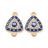 Alloy Blue Enamel Connector Charms ENAM-S003-02G-1