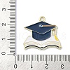 Graduation Theme Alloy Enamel Pendants ENAM-G226-01D-4