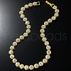 Hip-Hop Alloy Full Crystal Rhinestone Flat Round Tennis Necklaces for Men FS-WGB0AA6-01-1