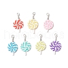 Handmade Polymer Clay Lollipop Pendant Decorations HJEW-JM03387-2