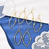 3Pairs Hollow Horse Eye with Heart & Star & Butterfly Brass Dangle Earrings EJEW-JE06372-1