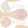 2 Yards Polyester Embroidery Strawberry & Flower Lace Ribbon OCOR-WH0100-55-5