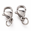 Tarnish Resistant 304 Stainless Steel Lobster Claw Clasps X-STAS-G240-01D-P-2