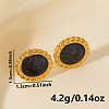Minimalist Oval Stainless Steel Stud Earrings XI8505-3-2