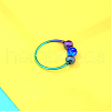 316L Surgical Stainless Steel & Round Synthetic Opal Hoop Cartilage Earrings WG5E20C-13-1