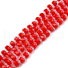 Opaque Solid Color Glass Beads Strands GLAA-N052-04-A10-1