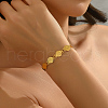 Elegant Brass Coin Pattern Link Bracelets for Women XU8687-2