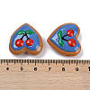 Handmade Heart Lampwork Beads Strands LAMP-P069-04A-04-3