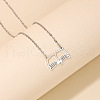 Fashionable Iron Hollow Out Book Pendant Necklaces for Women FS-WG9E5D2-02-2