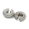 Non-Tarnish Spiral Rings 304 Stainless Steel Cuff Earrings for Women EJEW-G393-01A-P-2