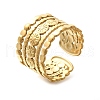 304 Stainless Steel Multi-layer Open Cuff Rings for Women STAS-Z108-03G-02-4